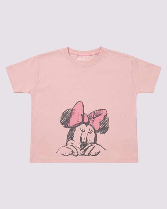 Girls Pink Minnie Mouse T-Shirt (GTS-01)
