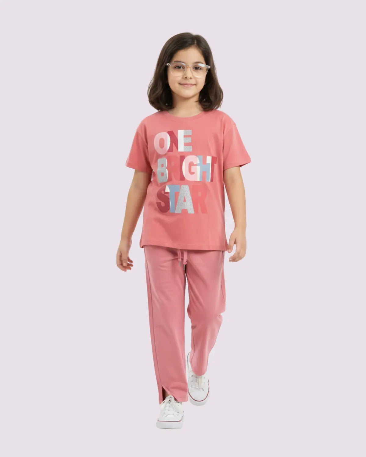 Girls Pink Star Graphic T-Shirt (GTS-03) Thread Theory