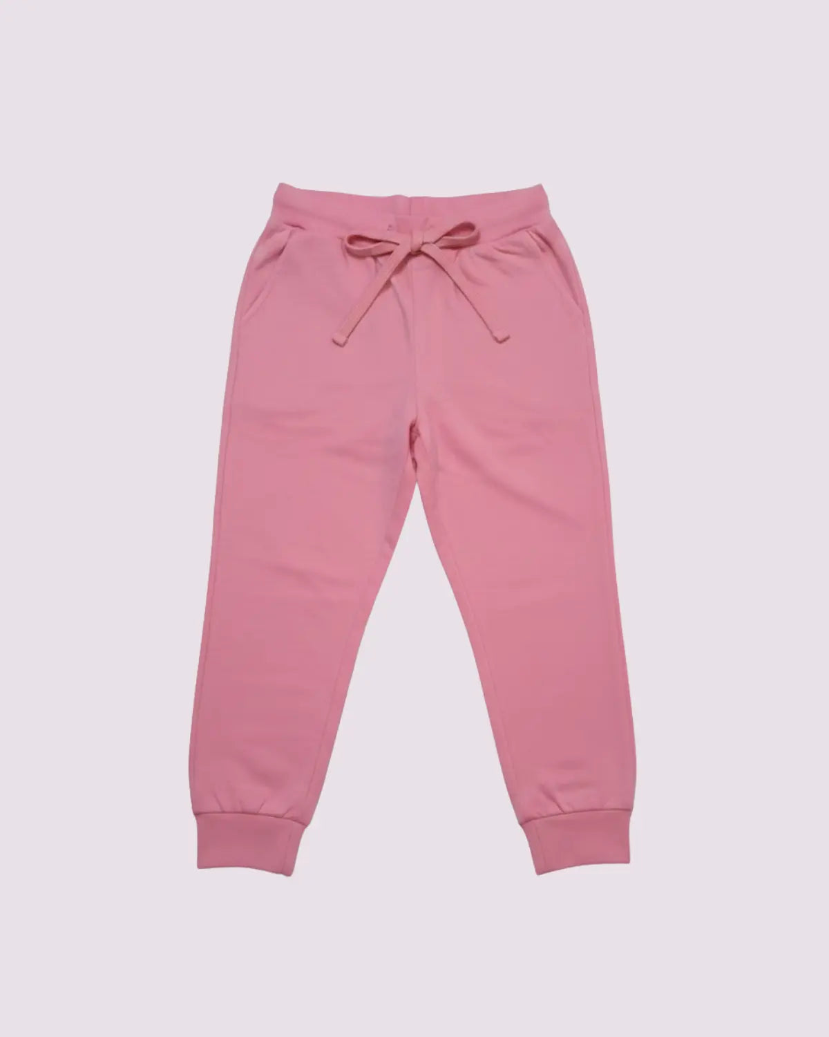 Girls Bubble Pink Cotton Jogger Pajamas with Drawstring (GP-02) Thread Theory