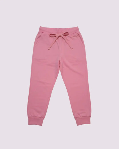 Girls Bubble Pink Cotton Jogger Pajamas with Drawstring (GP-02) Thread Theory