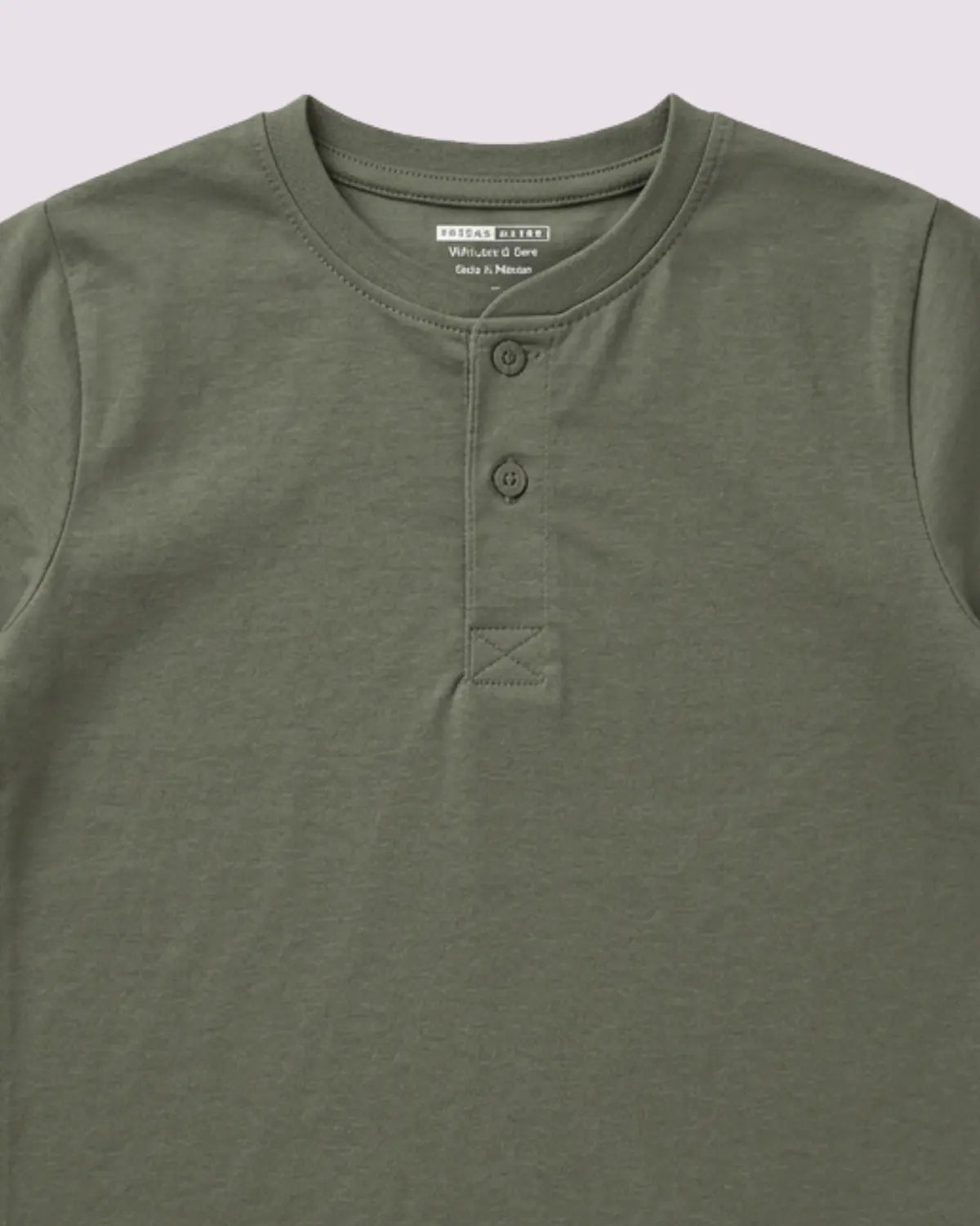 Boys Premium Cotton Henley T-Shirt – Soft Olive Green Everyday Tee (BTS-04) Thread Theory