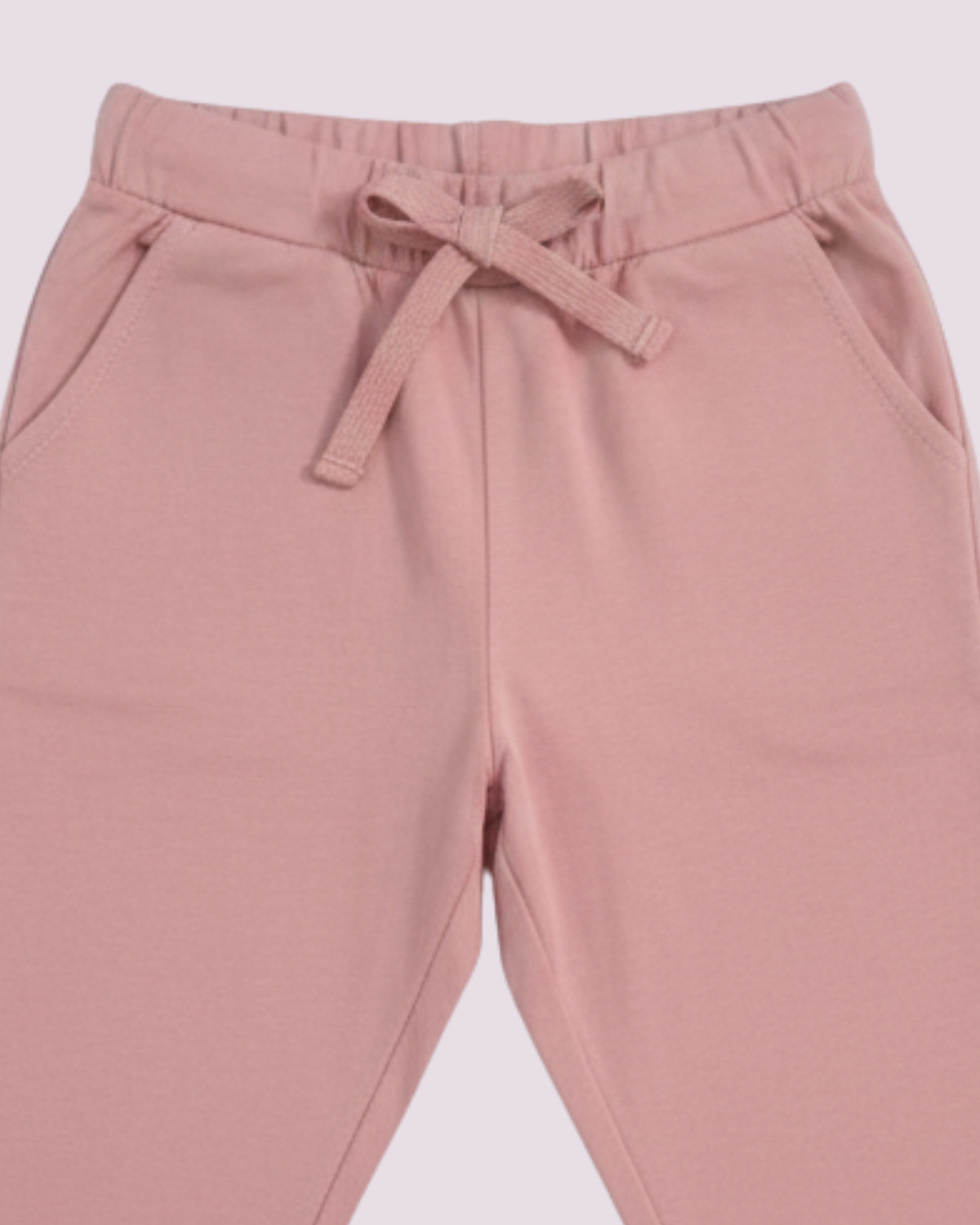 Pink pants with a drawstring