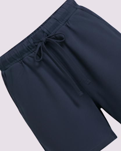 Kids navy cotton comfort shorts for boys