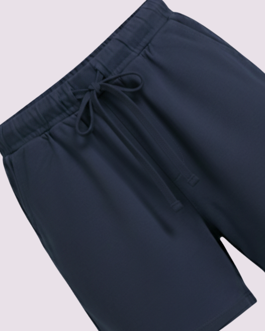 Kids navy cotton comfort shorts for boys