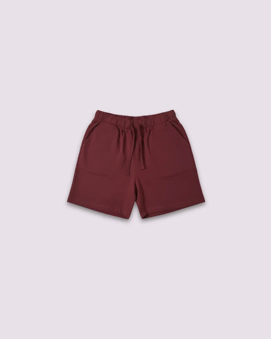 Kids Maroon Elastic Waist Summer Shorts (BS-04) Thread Theory